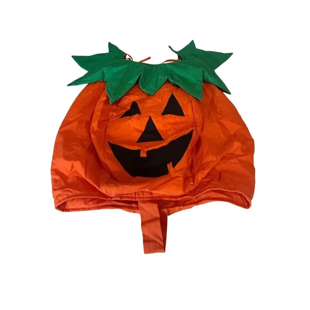 Children's sz 4-5 Halloween Pumpkin Costume bright orange body